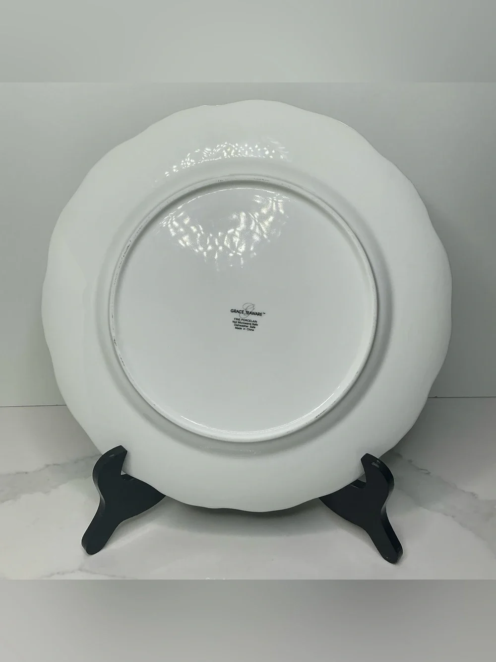 4 Grace Teaware Dinner Plates Halloween Haunted House 11in Porcelain Spooky NEW